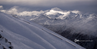 Moody mountains from Treble Cone ski resort